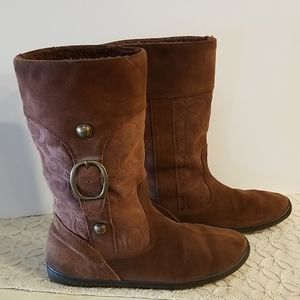 Coach Brown Suede Boots, Size 9.5